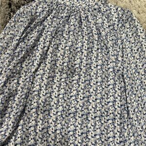 Floral Blue and White Dress